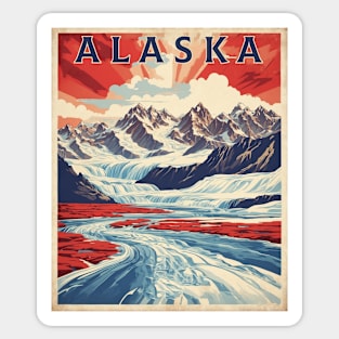 Alaska United States of America Tourism Vintage Poster Sticker